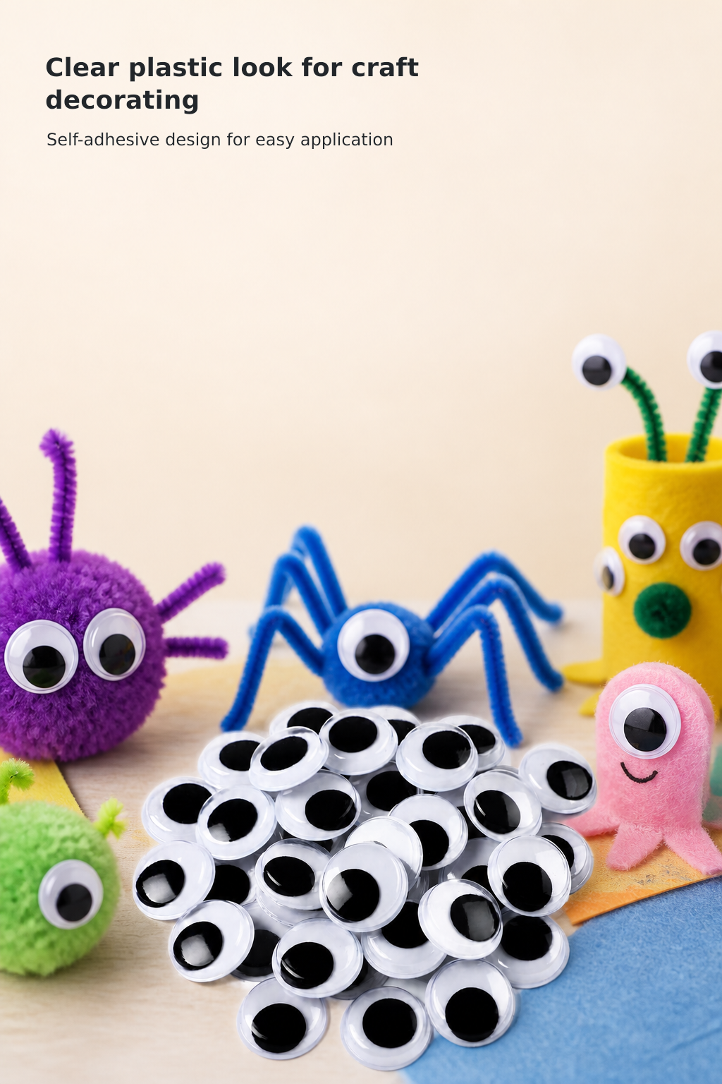 Self-Adhesive Wiggly Eyes for DIY Crafts